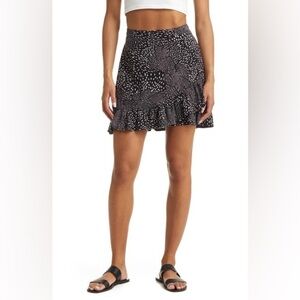 Roxy A Tender Look Mini Skirt in Anthrocite Lovely Day